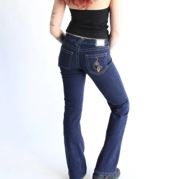 Baby Phat Y2K Jeans -  Black / Silver - New! - Picture 2 of 14